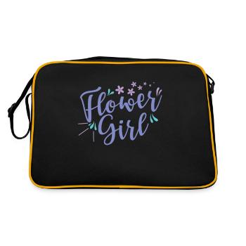 Fleur Fille Mariage Mariée Fleurs Mariage - Sac Retro - noir/or - Dos