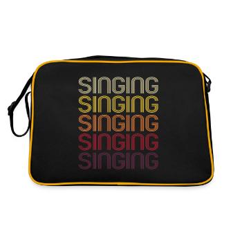 Singing Choir Musicians Saying Retro Gift - Retro Bag - black/gold - Back