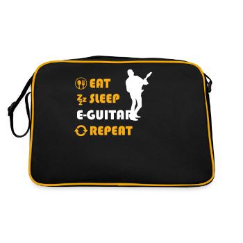 E-Guitar Graphic Shirt - Retro Bag - black/gold - Back