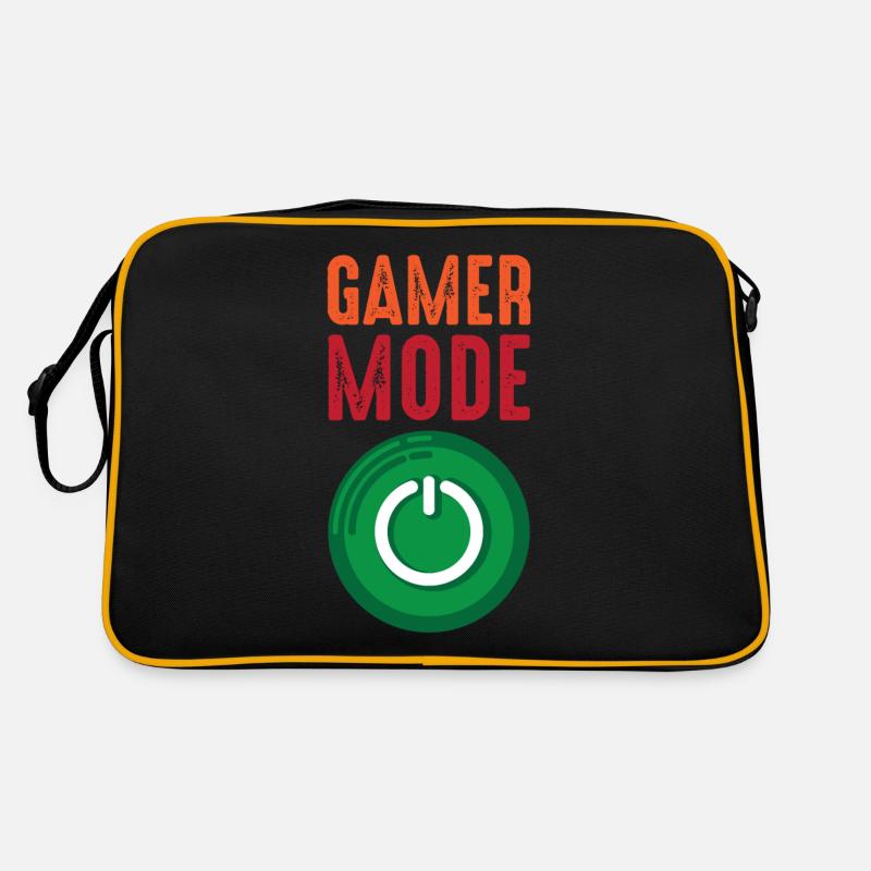 Gaming - Retro Tasche - Schwarz/Gold