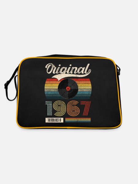 1967 Vintage Cadeau d’Anniversaire Thé Rétro Style - Sac Retro - noir/or - Dos