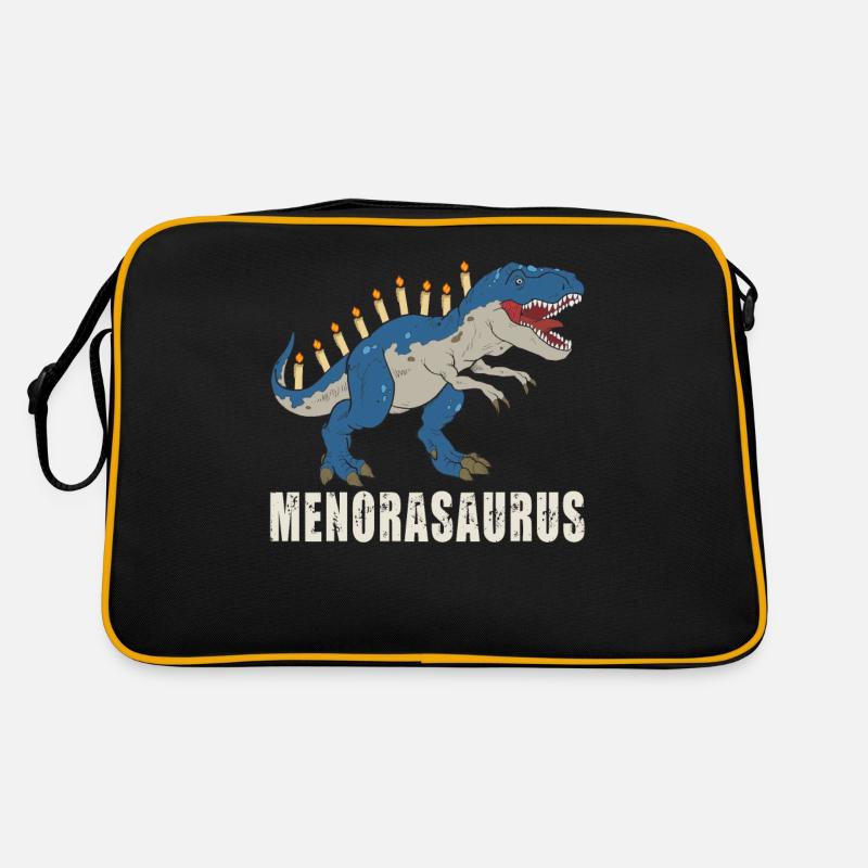 Menorasaurus Rex, TRex Chanukka Dinosaurier Retro Tasche