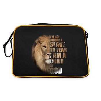No More Slave Who Fears The Child of God - Retro Bag - black/gold - Back