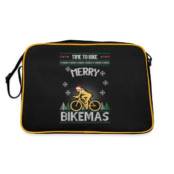 Vélo Ugly Christmas Sweater Cadeau - Sac Retro - noir/or - Dos