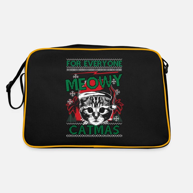 Katze Kätzchen Ugly Christmas Sweater Geschenk Retro Tasche