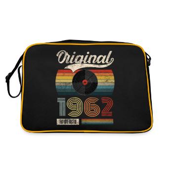 1962 Vintage Geburtstag Gift Tee Retro Style - Retro Tasche - Schwarz/Gold - Hinten