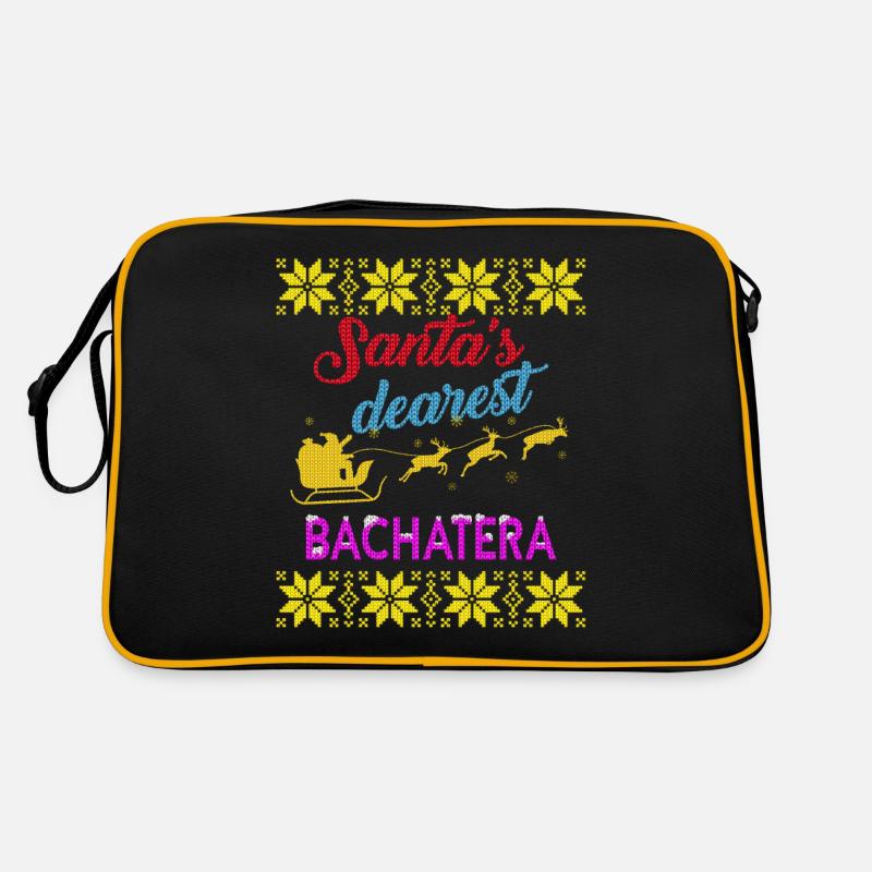 Die liebste Bachatera des Weihnachtsmanns Ugly Retro Tasche