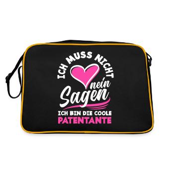 Patentante - Retro Tasche - Schwarz/Gold - Hinten
