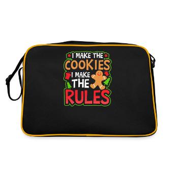 Règles de cuisson de Noël je fais des biscuits - Sac Retro - noir/or - Dos