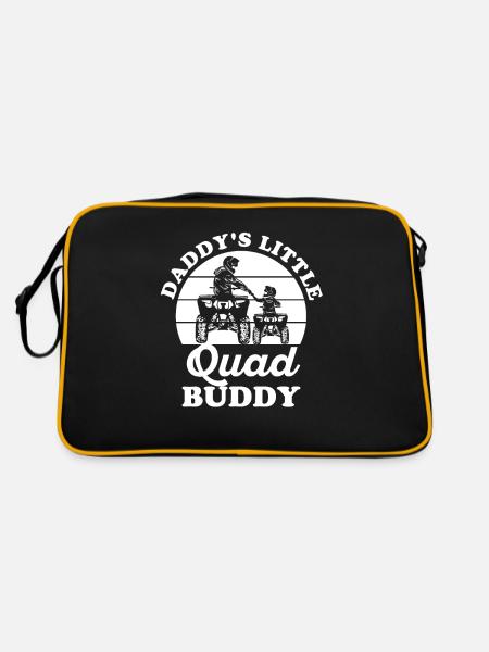 Daddy's little Quad Buddy Design für deinen Quad - Retro Tasche - Schwarz/Gold - Hinten