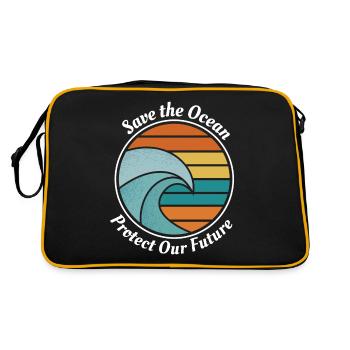 Sauvez l’océan - Sac Retro - noir/or - Dos