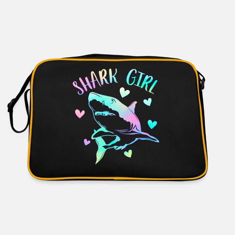 Hai-Mädchen Retro Tasche