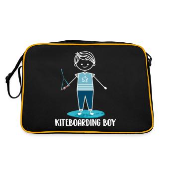 Kitesurf Kiteboard Kite Kite Kiten - Sac Retro - noir/or - Dos