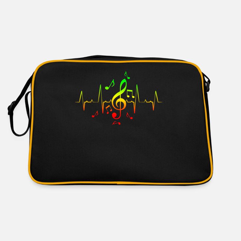 Reggae Music Note Hearbeat Retro Bag
