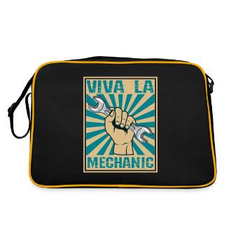 Viva La Mechanic Retro Clé à bois - Sac Retro - noir/or - Dos