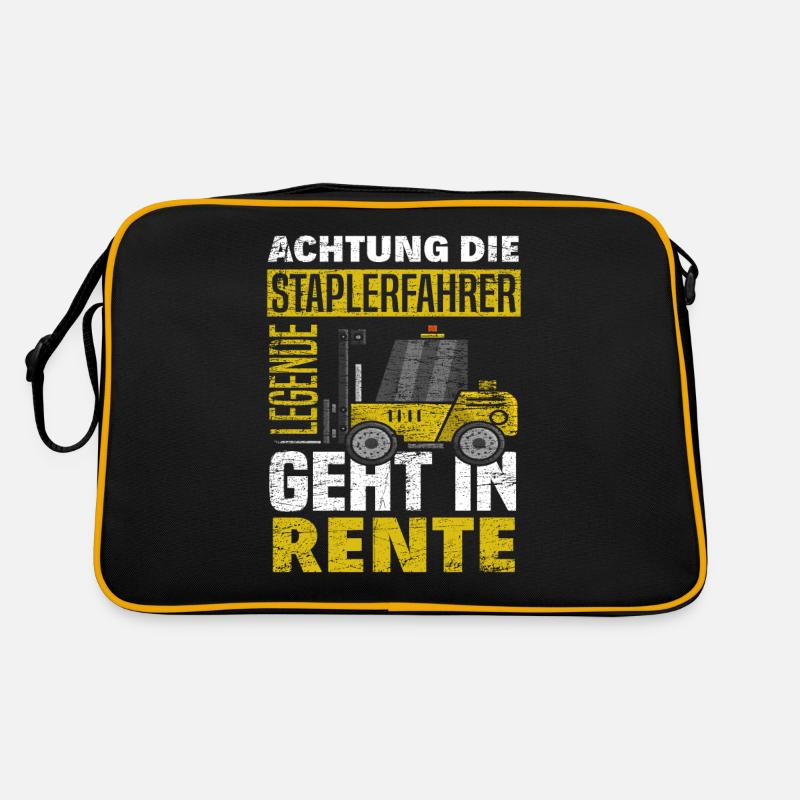 Staplerfahrer Rente Retro Tasche