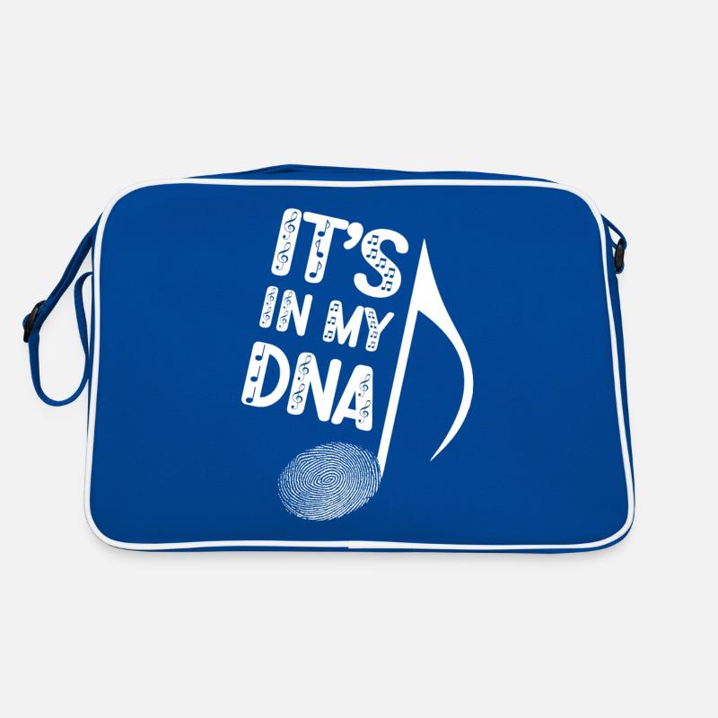 Musik DNA Note Musiker Orchester Dirigent Chor Retro Tasche
