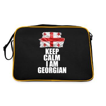 Restez calme en géorgien - Sac Retro - noir/or - Dos