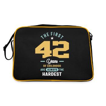 42e anniversaire Les 42 premières années sont les plus difficiles - Sac Retro - noir/or - Dos