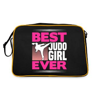Cadeau de judo pour étudiant en judo japonais - Sac Retro - noir/or - Dos