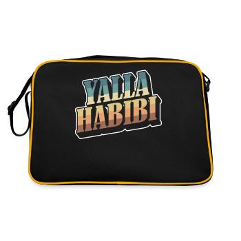 Yalla Habibi Arabe Arabe AmourEux Musulman - Sac Retro - noir/or - Dos