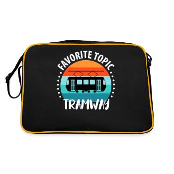 Tram Driver Tram Light Rail Tram - Retro Bag - black/gold - Back