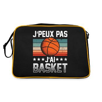 Joueur de Basket Basketball Basketteuse Basketeur - Sac Retro - noir/or - Dos