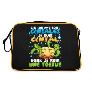 Tortues Je Suis Une Tortue - Sac Retro - noir/or - Dos