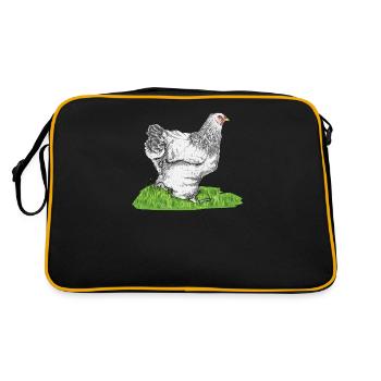 Brahma ChickenS I Chicken Poultry Motif for - Retro Bag - black/gold - Back