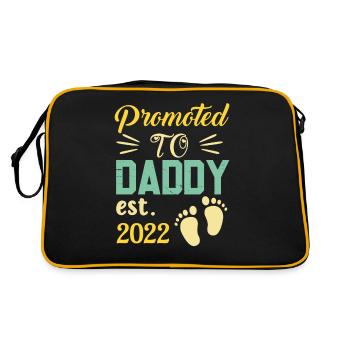 Promoted To Daddy 2022 Dad To Be, Future Father - Retro Bag - black/gold - Back