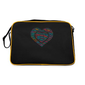 WCS Dance West Coast Swing Dance Heart Cadeau - Sac Retro - noir/or - Dos