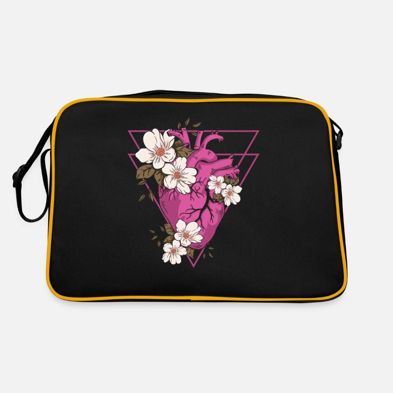 Gothic Blumen Retro Tasche