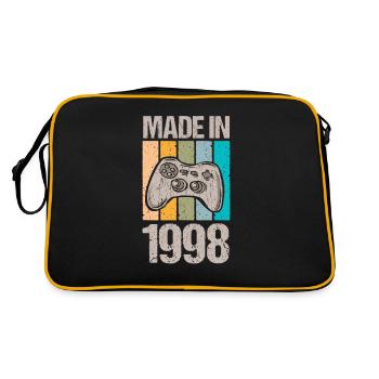 Birthday 1998 98 Gaming Retro Vintage Gift - Retro Bag - black/gold - Back