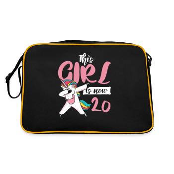 20th birthday years old year old unicorn gift - Retro Bag - black/gold - Back