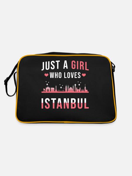 Istanbul - Retro Tasche - Schwarz/Gold - Hinten