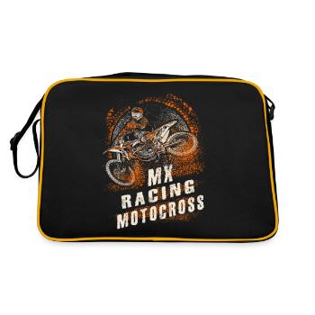 Motocross Mx Motocross Rider Cadeau - Sac Retro - noir/or - Dos