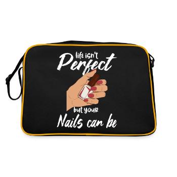 Nail technician fingernails - Retro Bag - black/gold - Back