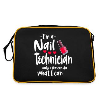Nail technician work - Retro Bag - black/gold - Back