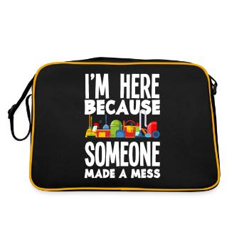 Caretaker Cleaning Cleaning Lady Putzmann - Retro Bag - black/gold - Back