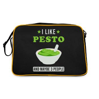 Pesto - Retro Tasche - Schwarz/Gold - Hinten