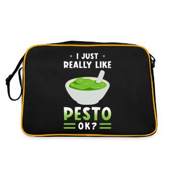 Pesto - Retro Tasche - Schwarz/Gold - Hinten