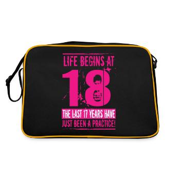18 Anniversaire Homme - Sac Retro - noir/or - Dos