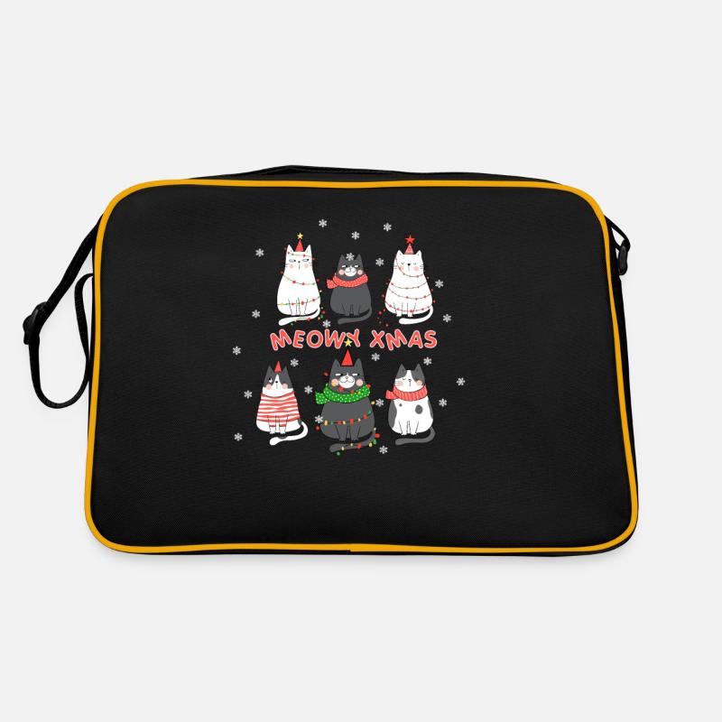 Mignon Chats Chaton Tenue de Noël Sac Retro