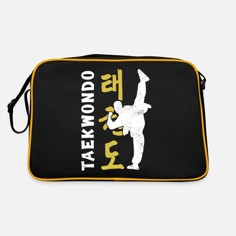 Taekwondo Tritt Kampfkunst Kampfsport Geschenkidee Retro Tasche