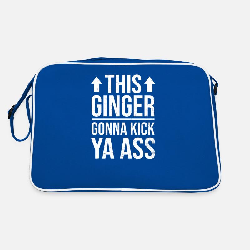 Redhead Quote Ginger va à Kick Ya Ass Sac Retro