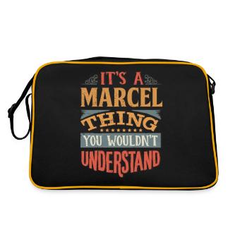 C’est une chose marcel que vous ne comprendriez pas - - Sac Retro - noir/or - Dos