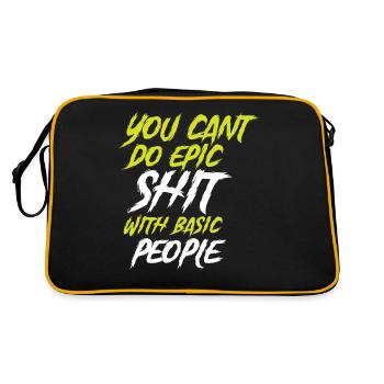 Cant Do Epic Shit With Basic People - Retro Bag - black/gold - Back