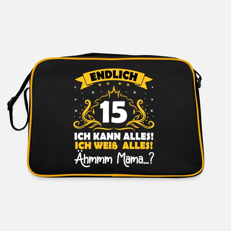 15 Geburtstag Mädchen Junge Fun Geschenk lustig Retro Tasche