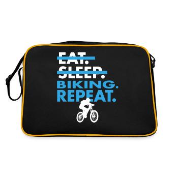 Chemise élégante Eat Sleep Biking Repeat - Sac Retro - noir/or - Dos
