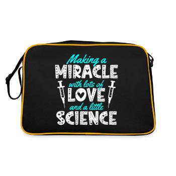 Maman FIV faire un miracle avec amour et science - Sac Retro - noir/or - Dos